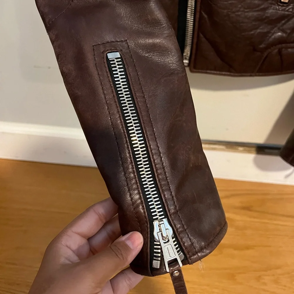 Balenciaga Dark Brown Leather Jacket - Picture 5 of 7